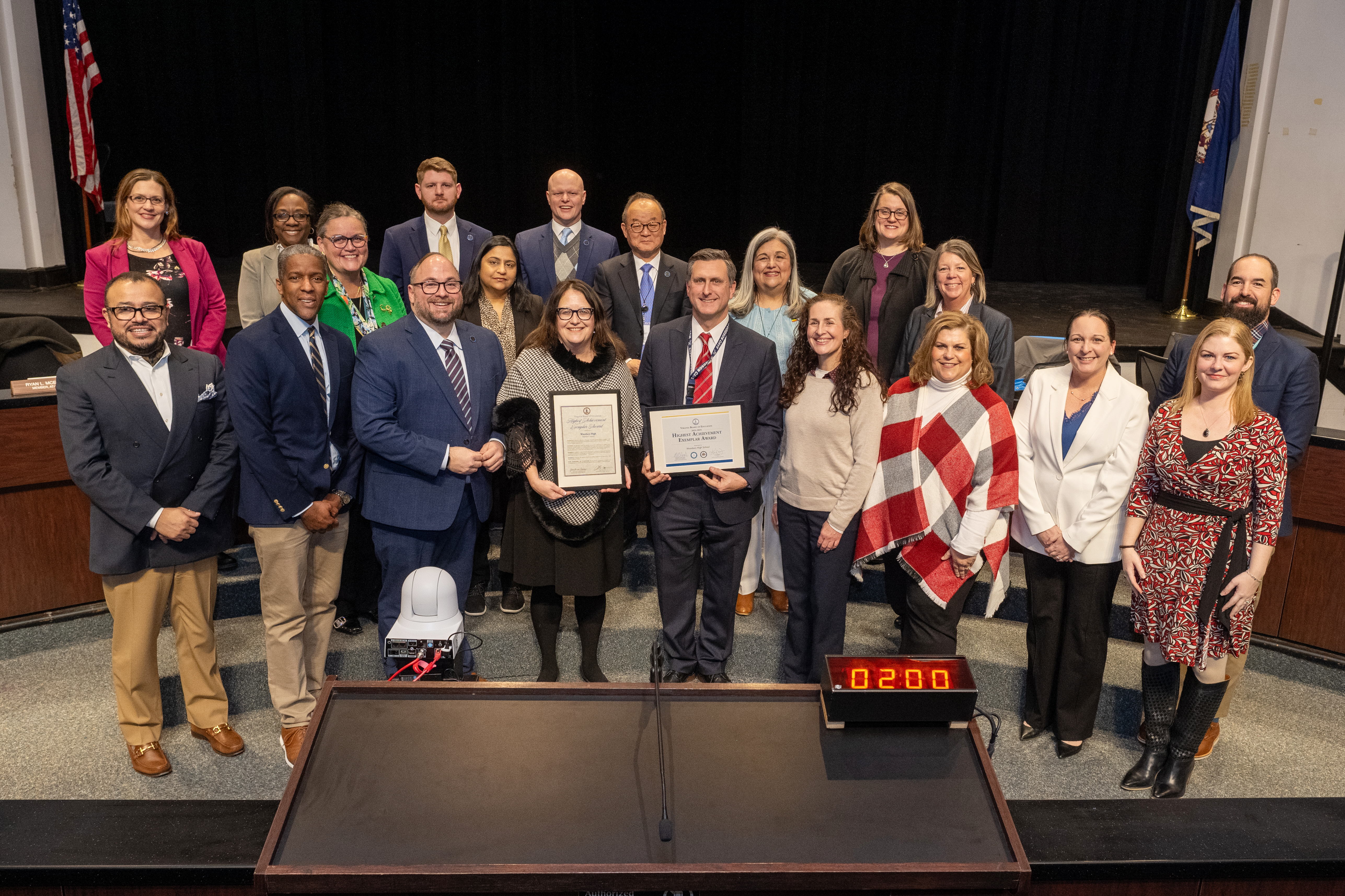 Woodson High School was formally recognized by the Fairfax County School Board on Thursday, January 23rd at 7:00 PM at Jackson Middle School. 