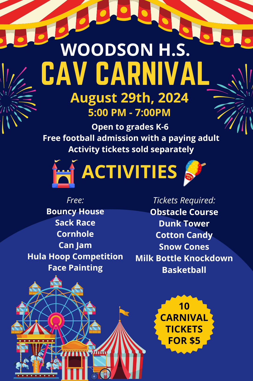 Cav Carnival is on August 29th. Come celebrate