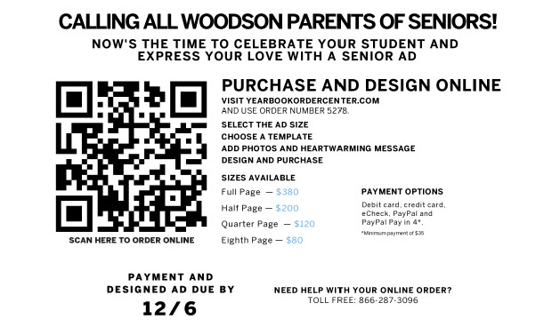 Purchase a Senior Ad for the yearbook!